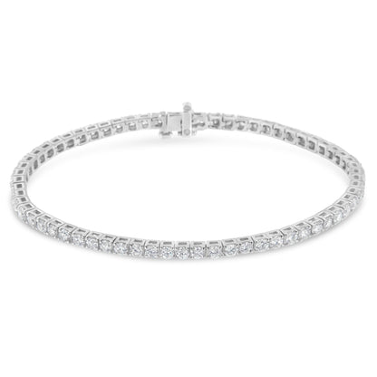 IGI Certified Diamond 14K White Gold Classic 7” Tennis Bracelet - Choice of Carat Weights by Infinite Jewels