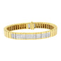 14K Yellow Gold 3 5/8 cttw Invisible Set Princess-Cut Diamond ID Tennis Bracelet (I-J Color, SI1-SI2 Clarity) - Size 7" by Infinite Jewels