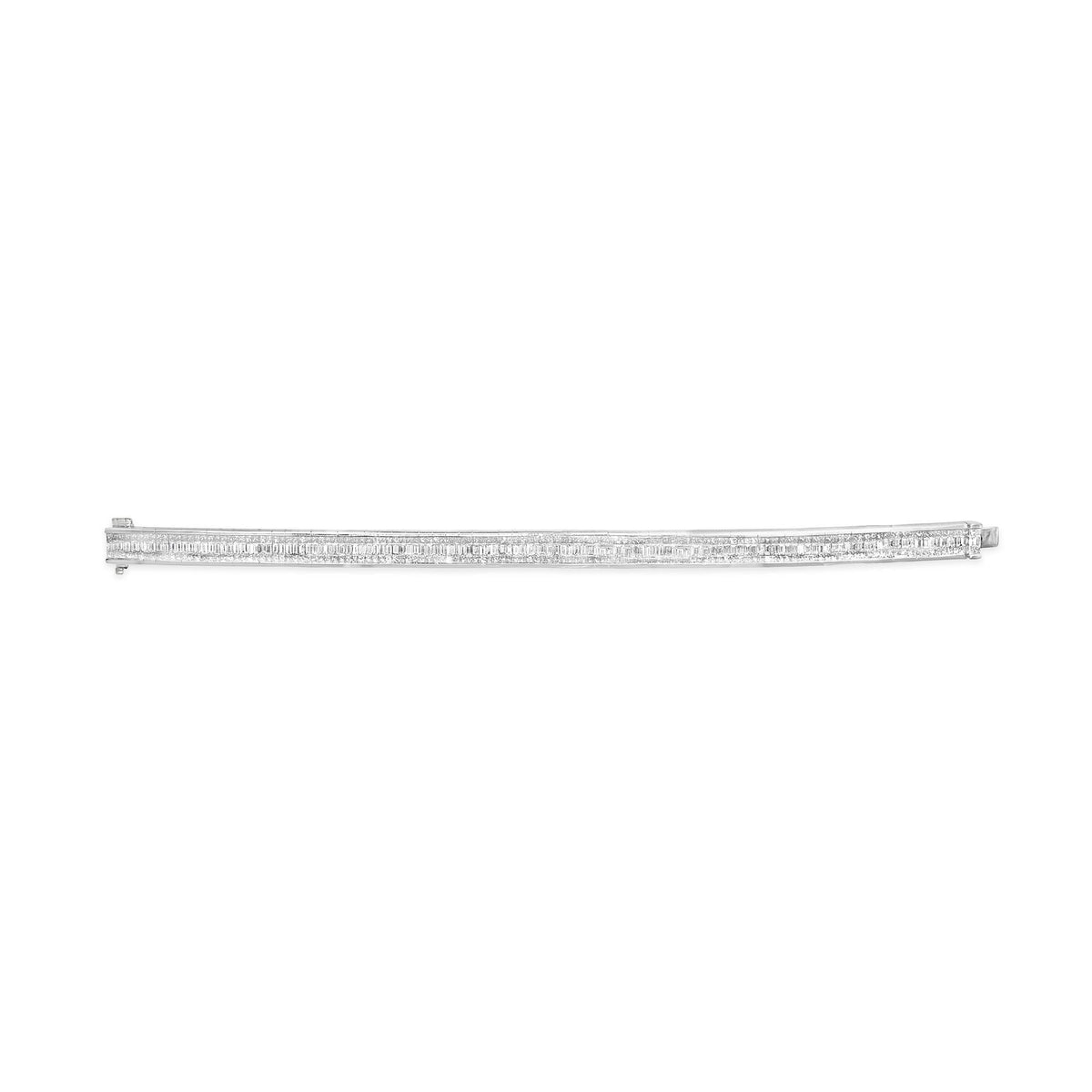 14K White Gold 7 7/8 Cttw Princess and Baguette Diamond Eternity Line Tennis Bracelet (G-H Color, SI1-SI2 Clarity) - 7" Inches by Infinite Jewels