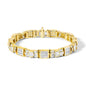 14K Yellow Gold 9.0 Cttw Diamond Alternating Bow and Box Link Bracelet (G-H Color, VS1-VS2 Clarity)- 7" by Infinite Jewels
