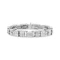 14K White Gold 10 5/8 Cttw Diamond Panel Link Bracelet - 7" Inches by Infinite Jewels