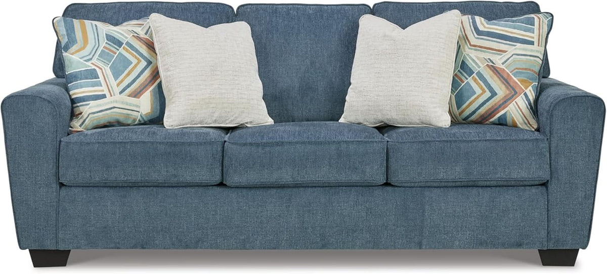 Blue Queen Stainresistant Memory Foam Sleeper Sofa by ShipItFurniture
