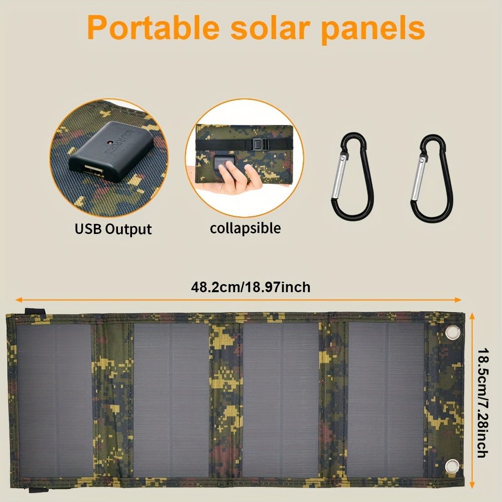 NNETM Portable Foldable Camouflage Solar Panel Charger by NNETM