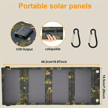 NNETM Portable Foldable Camouflage Solar Panel Charger by NNETM