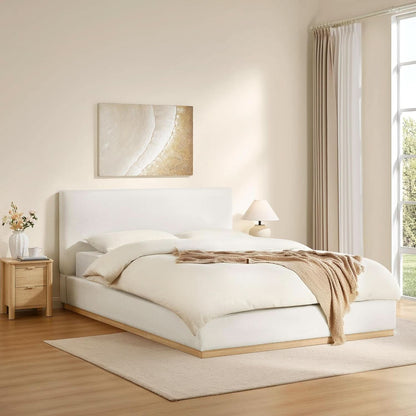 Queen Size Luxurious Upholstered Platform Bed Frame by ShipItFurniture