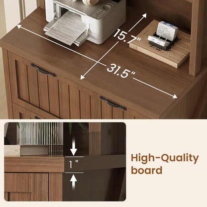 Brown Farmhouse Two Drawer Filing Cabinet Organizer by ShipItFurniture