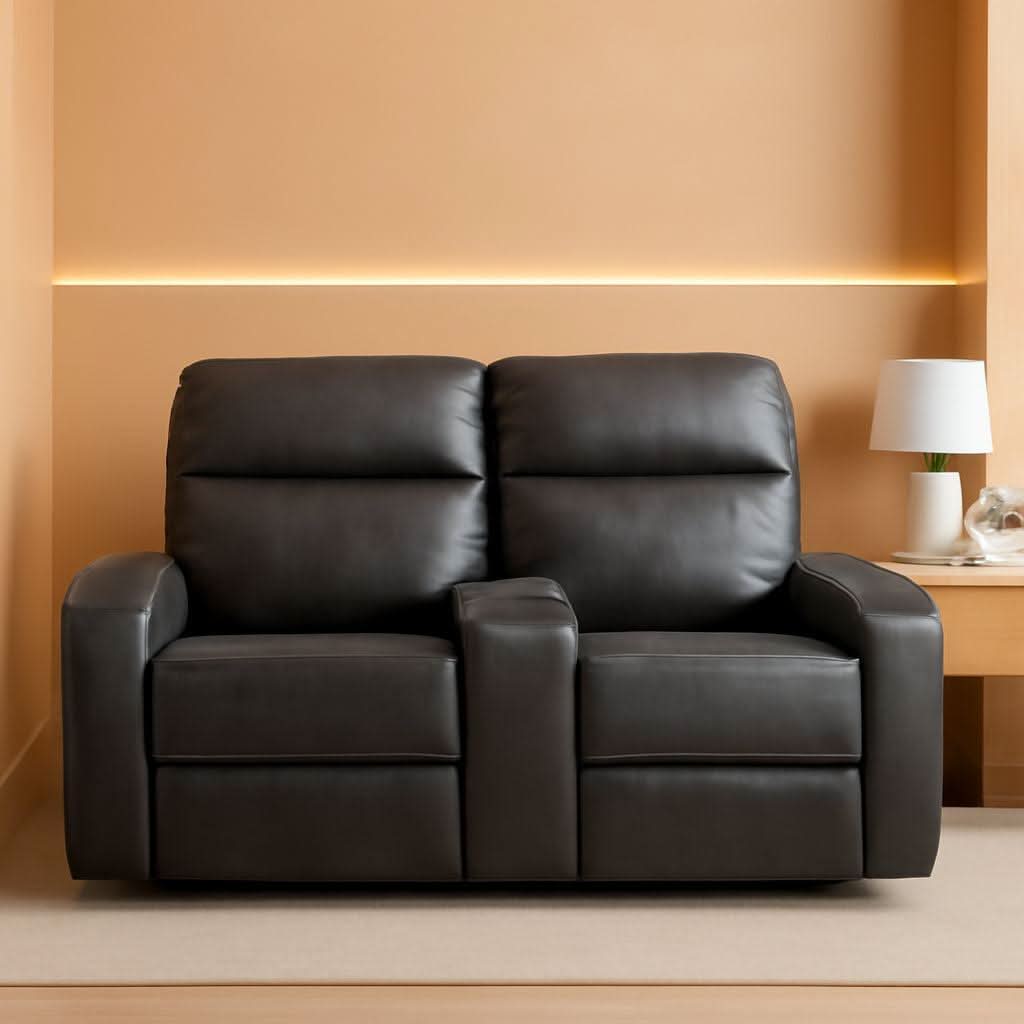 Dark Grey Zero Wall Power Recliner Loveseat With USB Ports by ShipItFurniture