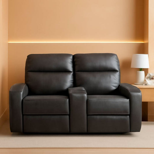 Dark Grey Zero Wall Power Recliner Loveseat With USB Ports by ShipItFurniture