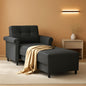 Dark Gray Lambswool Fabric Textured Sofa Bed Chair Storage by ShipItFurniture