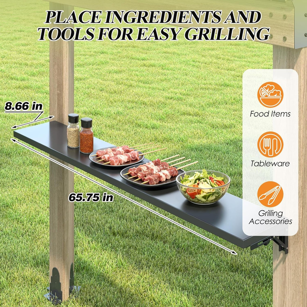 Outdoor Grill Gazebo Featuring Hardtop 7.7x5.7 Feet by ShipItFurniture