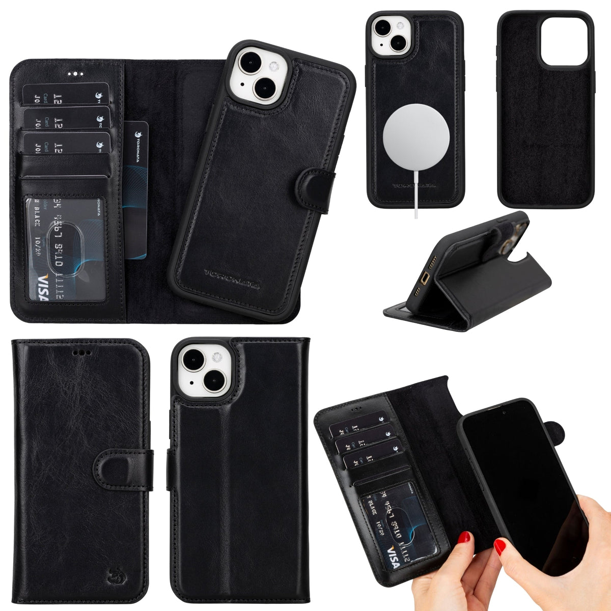 Casper Leather iPhone 14 Plus Wallet Case | MagSafe by TORONATA