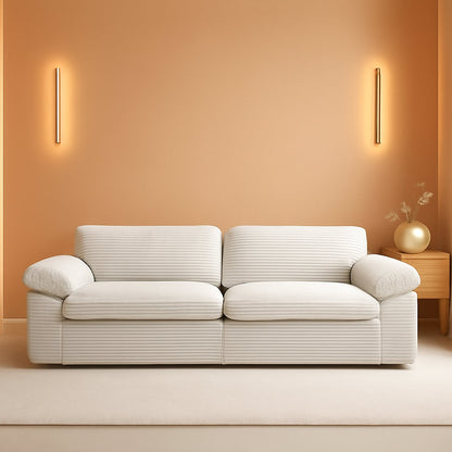 Beige Oversized Sofa For Living Room Interior Decor by ShipItFurniture