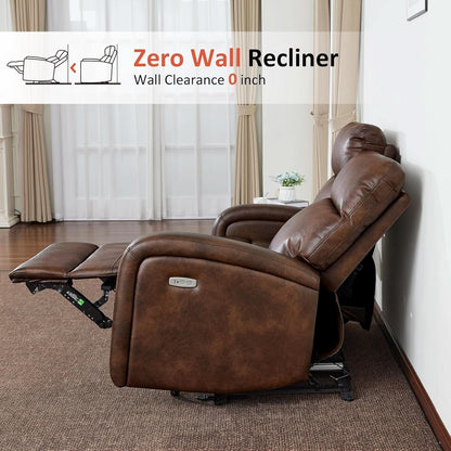 65.7 Inch Dark Brown Zero Wall Power Recliner Loveseat by ShipItFurniture