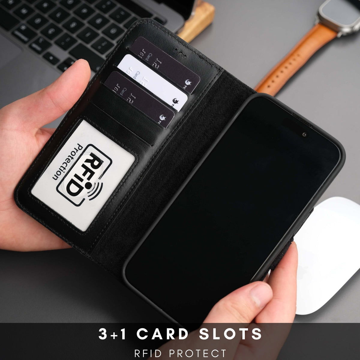 Casper Leather iPhone 14 Plus Wallet Case | MagSafe by TORONATA