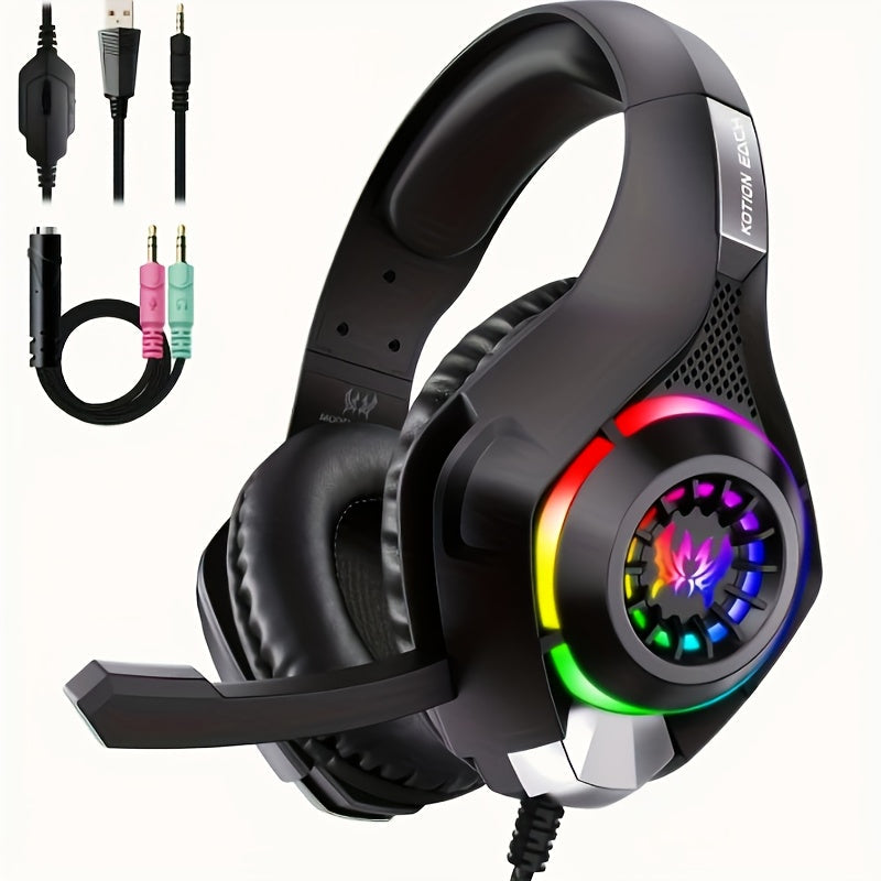 Gaming Headset PC PS4 PS5 Xbox RGB by CTN