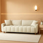Cream Chenille Sleeper Sofa Bed With Expanded Storage by ShipItFurniture