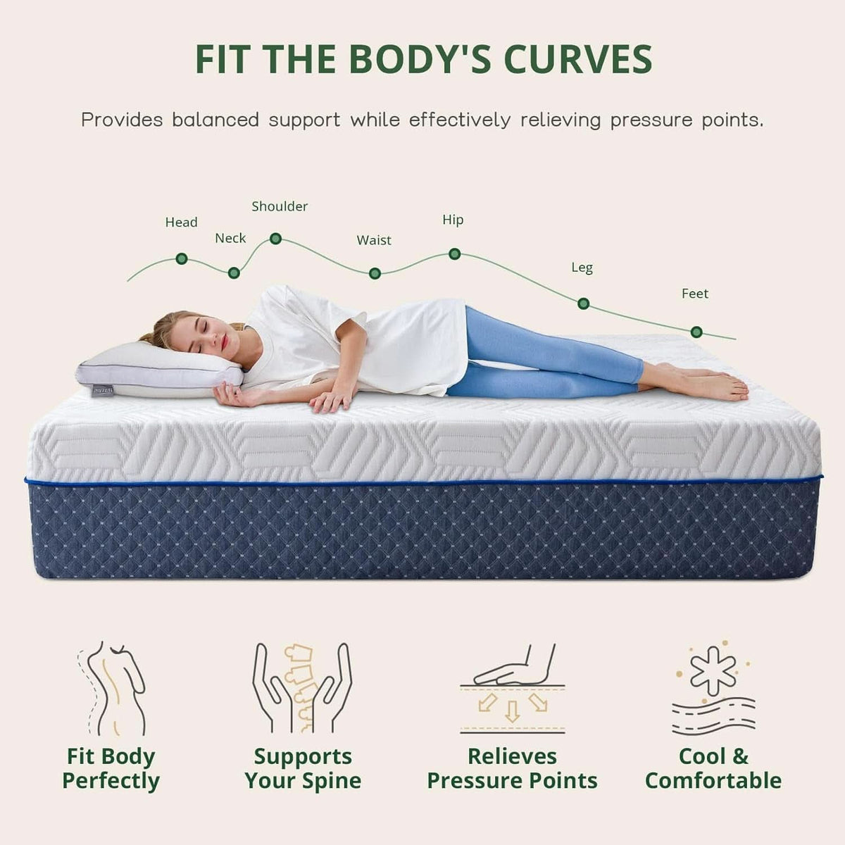 12 Inch King Size Gel Memory Foam Mattress in Box by ShipItFurniture