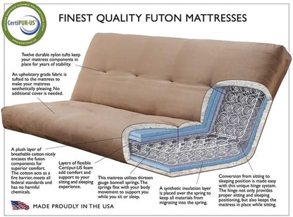 Eight Inch Full Size Innerspring Unit Futon Mattress by ShipItFurniture