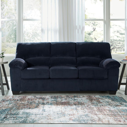 Blue Corduroy Contemporary Sofa For Comfortable Living by ShipItFurniture