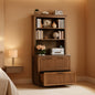 Brown Farmhouse Two Drawer Filing Cabinet Organizer by ShipItFurniture