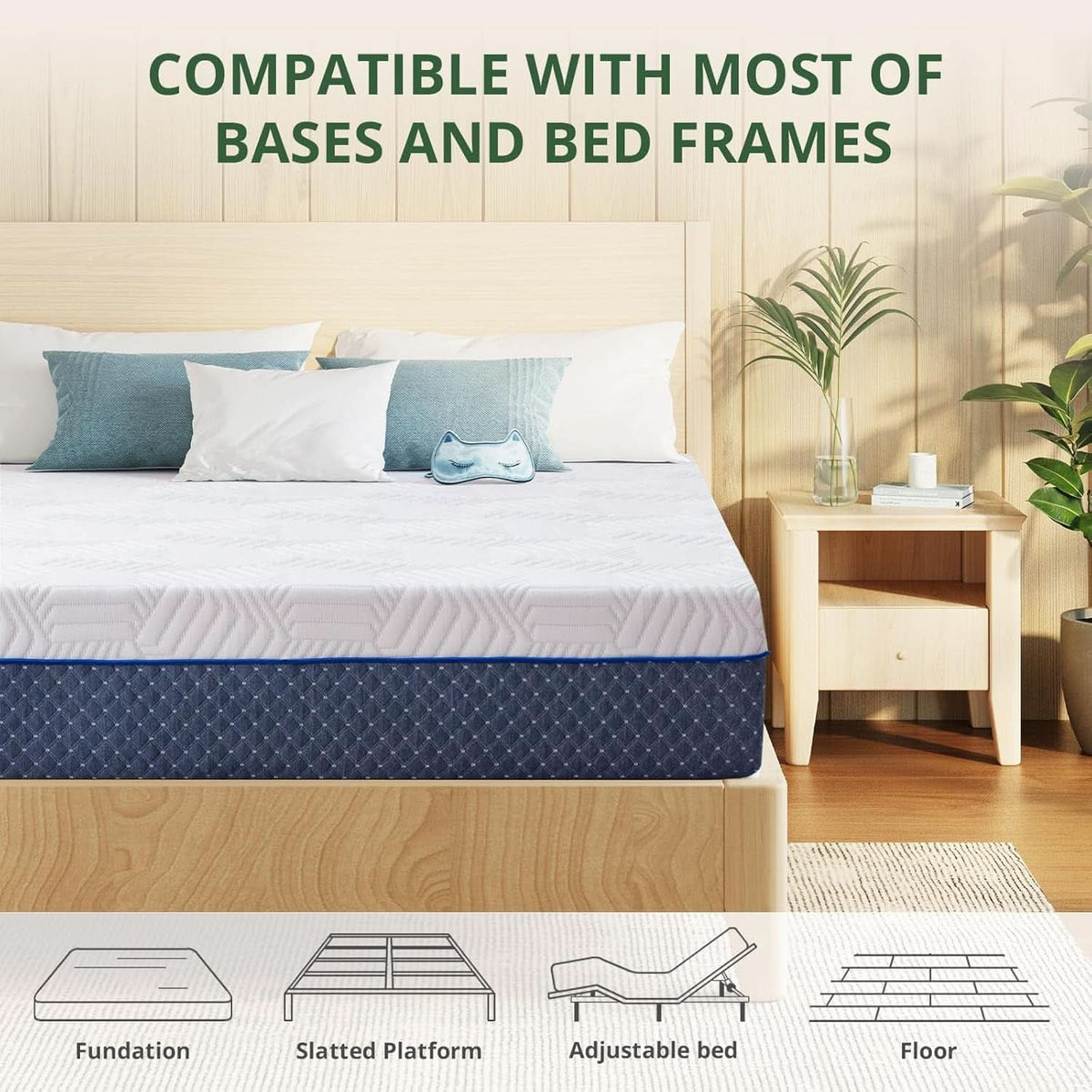 12 Inch King Size Gel Memory Foam Mattress in Box by ShipItFurniture