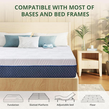 12 Inch King Size Gel Memory Foam Mattress in Box by ShipItFurniture