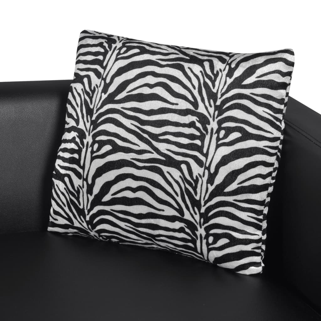 NNEVL Sofa 2-Seater Artificial Leather Black by NNEVL