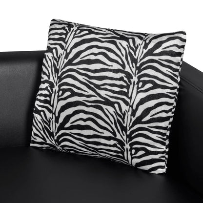 NNEVL Sofa 2-Seater Artificial Leather Black by NNEVL