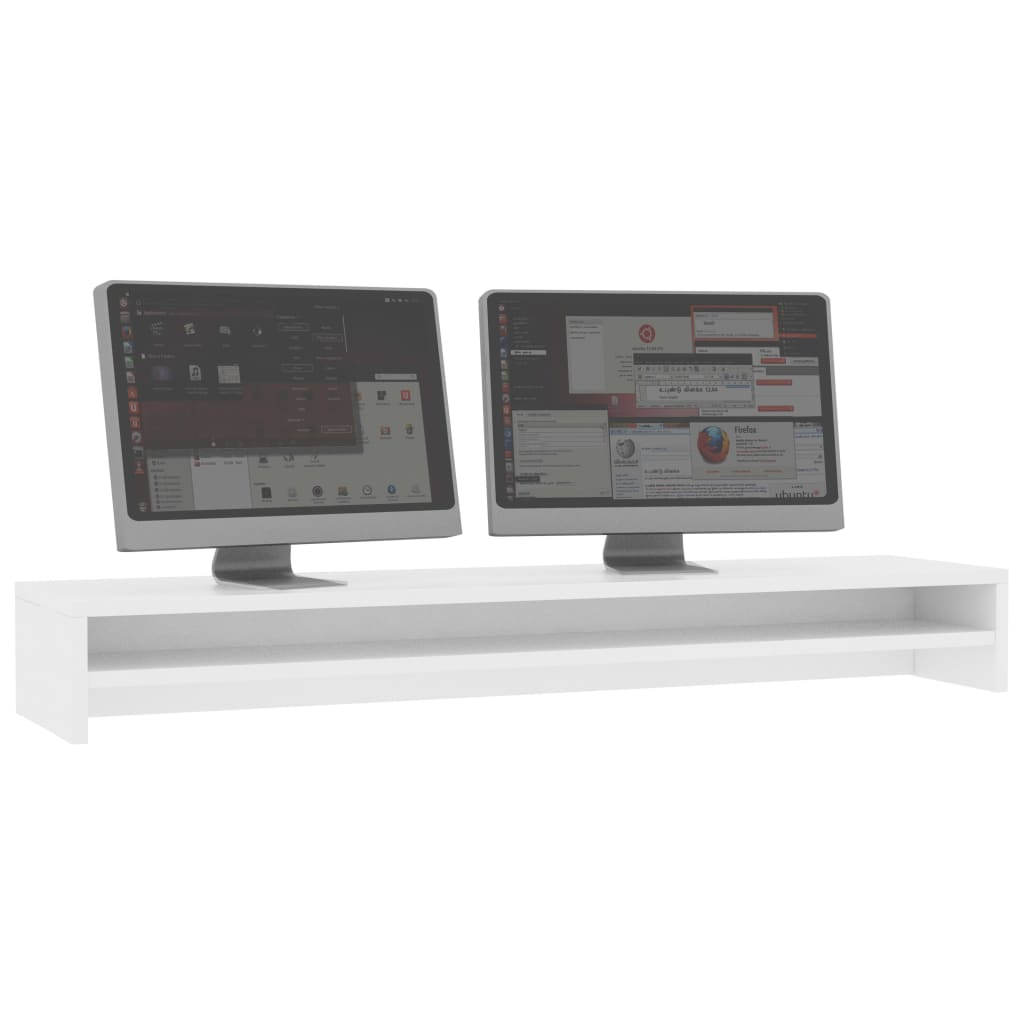 NNEVL Monitor Stand White 100x24x13 cm Chipboard by NNEVL