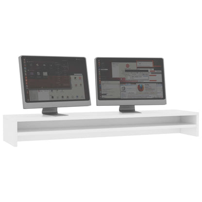 NNEVL Monitor Stand White 100x24x13 cm Chipboard by NNEVL