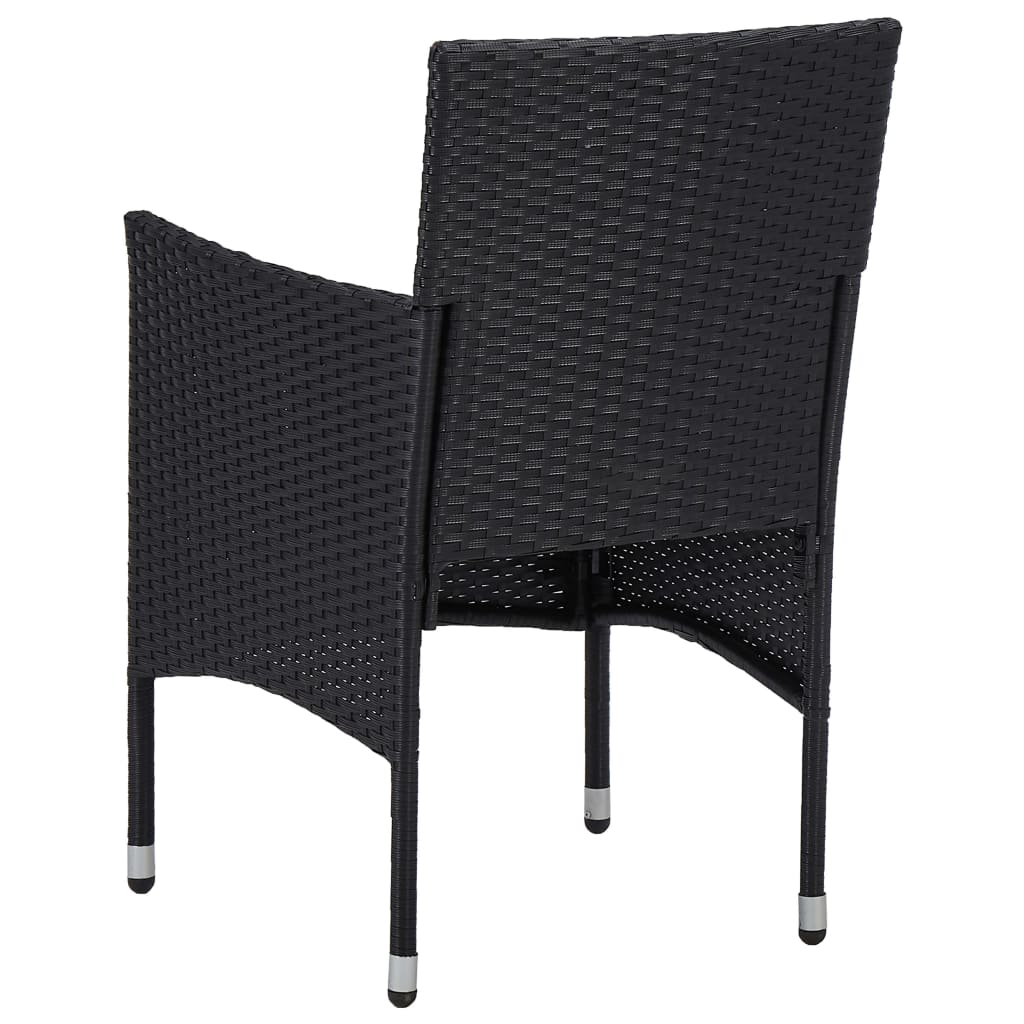 NNEVL 11 Piece Garden Dining Set Poly Rattan Black by NNEVL