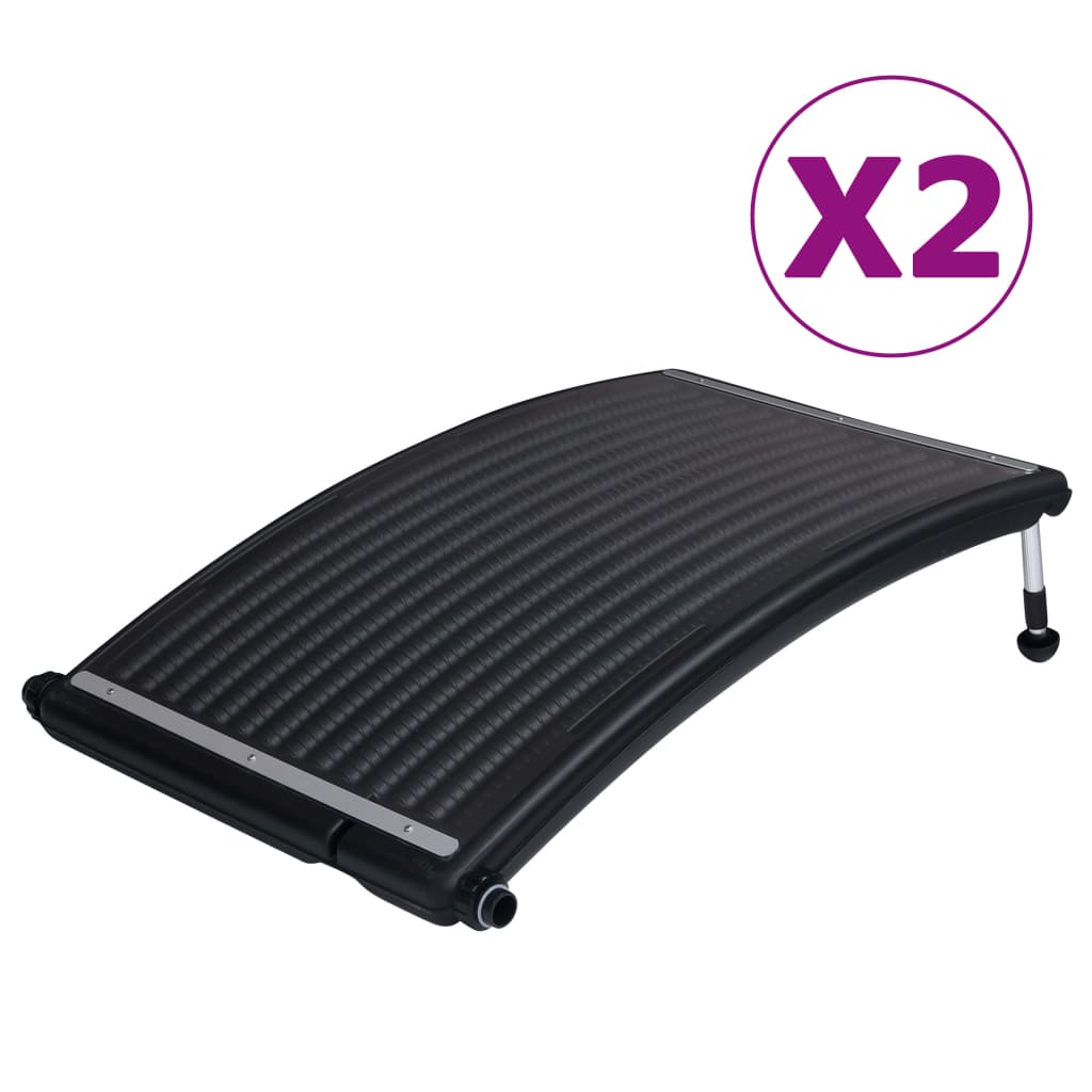 NNEVL Curved Pool Solar Heating Panels 2 pcs 110x65 cm by NNEVL