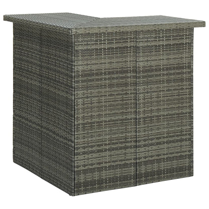 NNEVL 16 Piece Garden Bar Set with Cushions Poly Rattan Grey by NNEVL