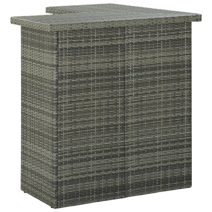 NNEVL 16 Piece Garden Bar Set with Cushions Poly Rattan Grey by NNEVL