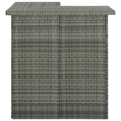 NNEVL 16 Piece Garden Bar Set with Cushions Poly Rattan Grey by NNEVL