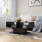 NNEVL Coffee Table High Gloss Black 103.5x50x44.5 cm Chipboard by NNEVL