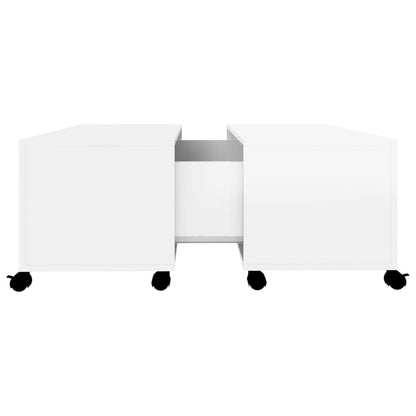 NNEVL Coffee Table High Gloss White 75x75x38 cm Chipboard by NNEVL