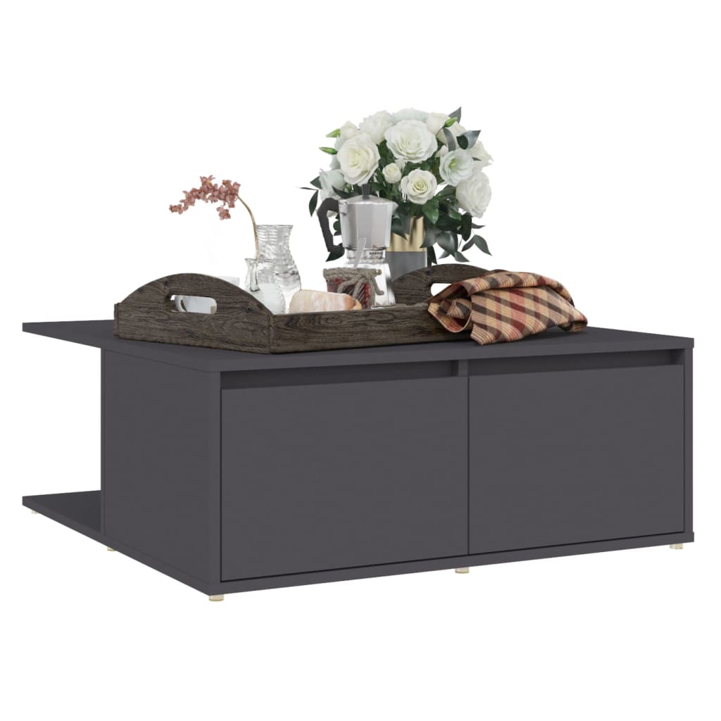 NNEVL Coffee Table Grey 80x80x31 cm Chipboard by NNEVL