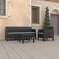 NNEVL 3 Piece Garden Lounge Set with Cushions PP Rattan Anthracite by NNEVL