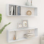 NNEVL Wall Cube Shelves 2 pcs White 100x15x30 cm Chipboard by NNEVL