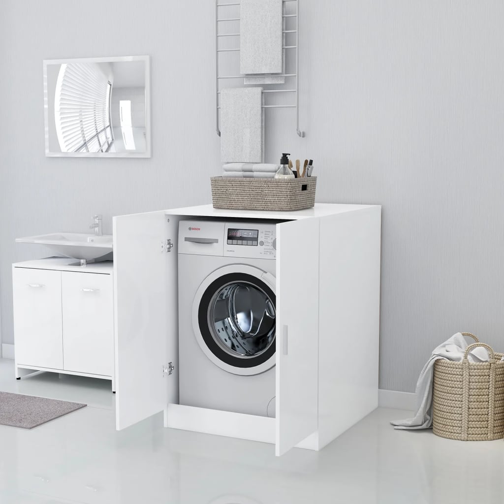 NNEVL Washing Machine Cabinet White 71x71.5x91.5 cm by NNEVL