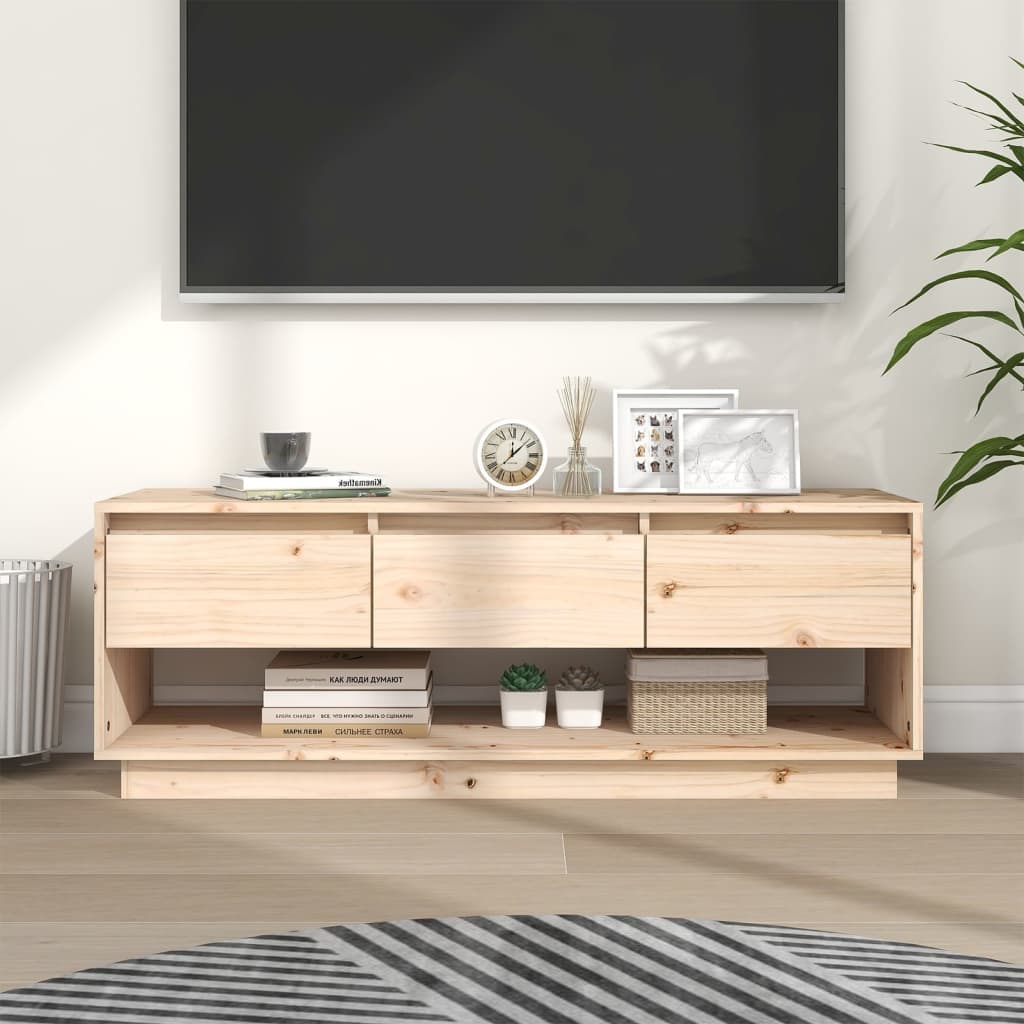 NNEVL TV Cabinet 110.5x34x40 cm Solid Wood Pine by NNEVL