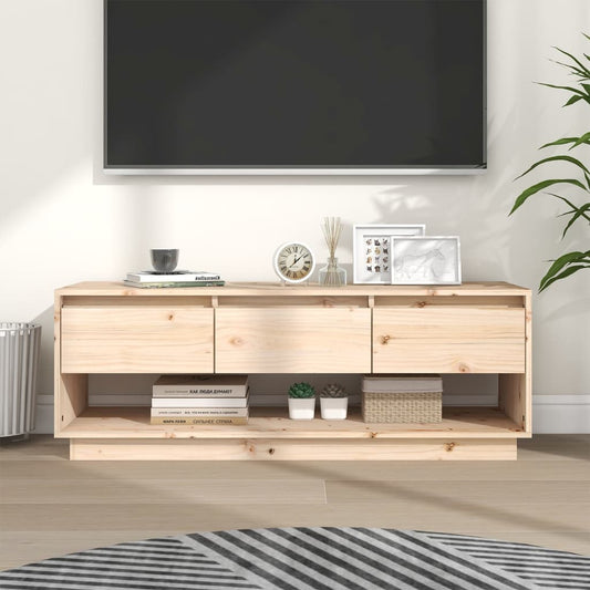 NNEVL TV Cabinet 110.5x34x40 cm Solid Wood Pine by NNEVL