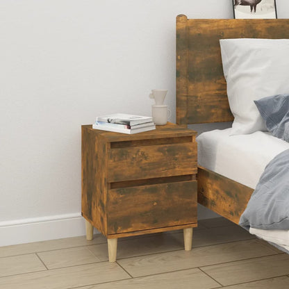 NNEVL Bedside Cabinets 2 pcs Smoked Oak 40x35x50 cm by NNEVL