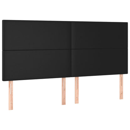 NNEVL Headboards 4 pcs Black 80x5x78/88 cm Faux Leather by NNEVL