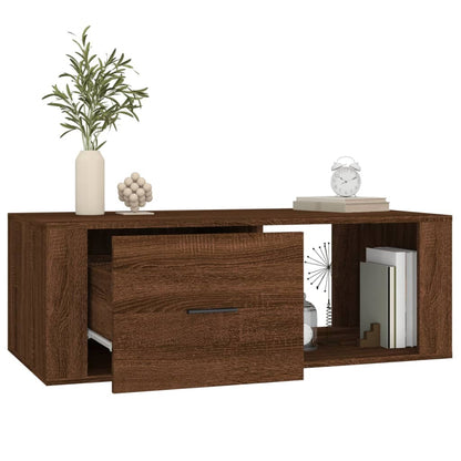 NNEVL Coffee Table Brown Oak 100x50.5x35 cm Engineered Wood by NNEVL