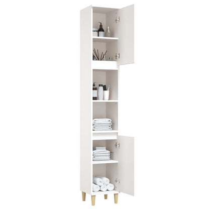 NNEVL Bathroom Cabinet White 30x30x190 cm Engineered Wood by NNEVL