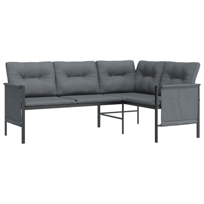 NNEVL 2 Piece Garden Dining Set Anthracite Steel by NNEVL