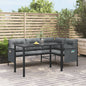NNEVL 2 Piece Garden Dining Set Anthracite Steel by NNEVL