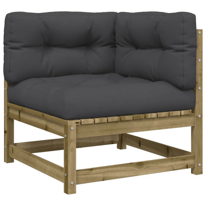 NNEVL 2 Piece Garden Sofa Set with Cushions Impregnated Wood Pine by NNEVL